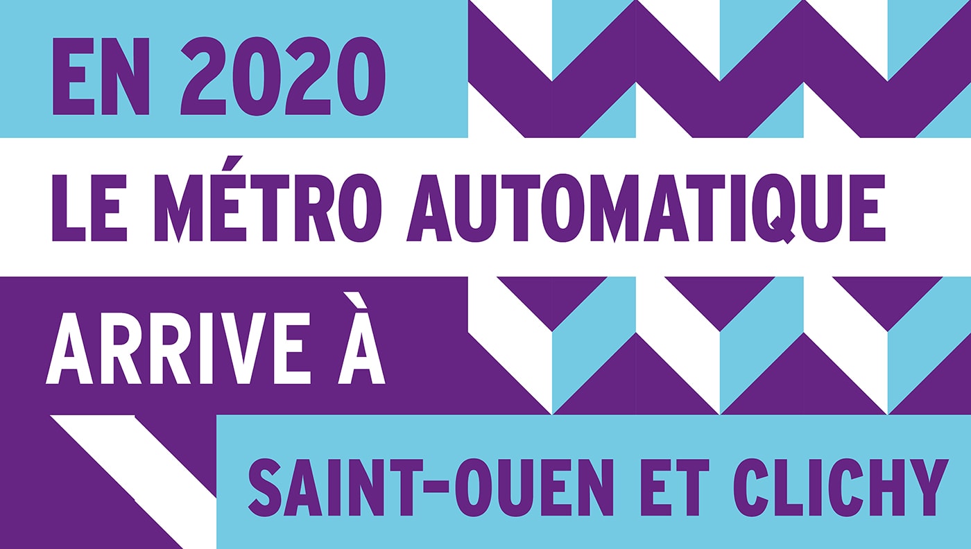 Nouvelle ligne graphique pour le prolongement de la ligne 14 à Mairie de Saint-Ouen !